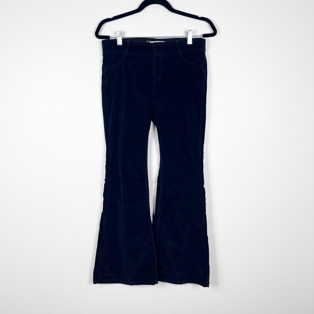 We The Free Women's Flare Pull On Corduroy Pants Black Sz 29 Short